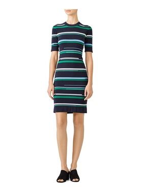 ★ Grey by Jason Wu NWOT Elevated Basic Seasonal Staple Striped Knit Dress XS ★